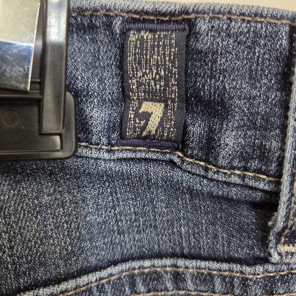 7 For All Mankind Mens Standard Fit Chevron Pocket Button Fly Jeans Size 32 - Picture 7 of 8